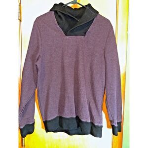 H&M Mens Shawl‎ Collar Sweatshirt Sweater Burgundy Black Size M